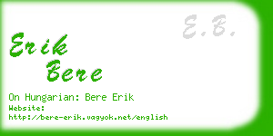 erik bere business card